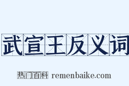 武宣王反义词是什么意思的图片